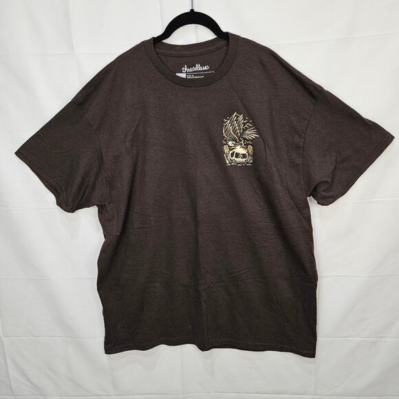 Threadless Snake Skull Graphic Short Sleeve Brown Shirt Size XL - Picture 3 of 7